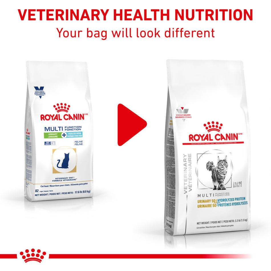 Royal Canin Veterinary Diet Urinary SO + Hydrolyzed Protein Dry Cat Food, 17.6 lb Bag